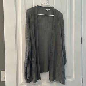 Sage green loose weave cardigan